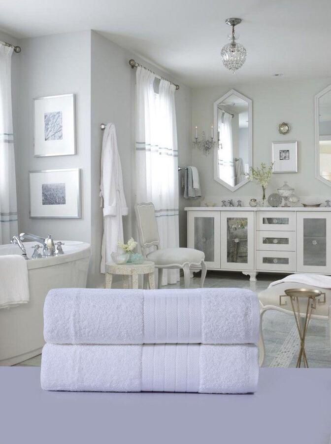 Good morning Badlaken Uni Towels Katoen walkfrottee bies 500 GSM effen zonder ophangbeugel (2 stuks)