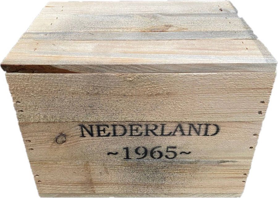 Mullrose Houten Kist Met Opdruk ''Nederland 1965''