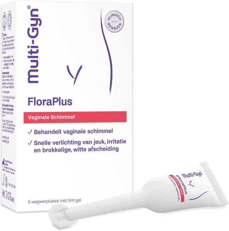 Multi-Gyn Floraplus 5 x 5 ml Vaginale Schimmelbehandeling tegen bacteriele vaginose Intieme Hygiene voor Vaginale Gezondheid effectief tegen vaginale jeuk geur en afscheiding Direct verzachtende werking Klinisch bewezen