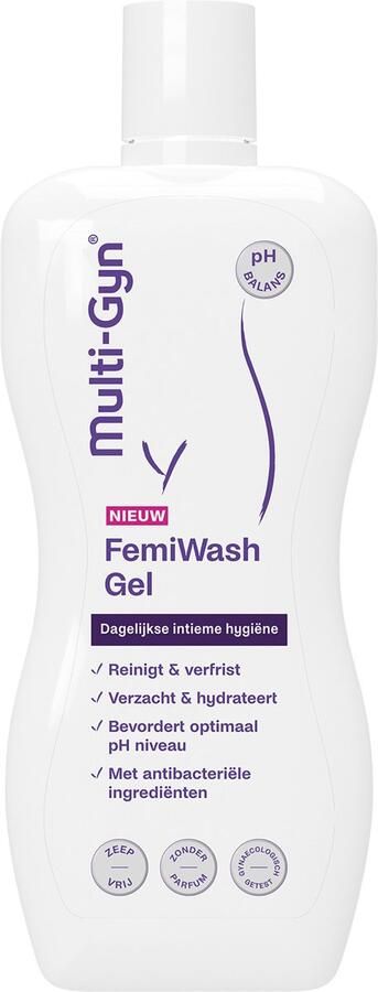 Multi-Gyn FemiWash Gel 100 ml Intieme Wasgel voor dagelijkse Intieme Hygiene mild en zeepvrij voor een optimale Vaginale gezondheid geschik voor gevoelige huid Dermatologisch en Gynaecologisch getest