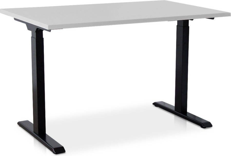 Multi Ratio Zit-sta bureau snelslinger verstelbaar MRC FAST FLEX 140 x 80 cm frame zwart blad grijs