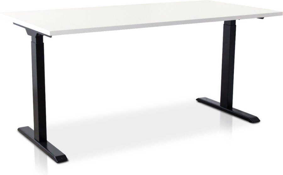 Multi Ratio Zit-sta bureau snelslinger verstelbaar MRC FAST FLEX 180 x 80 cm frame zwart blad wit