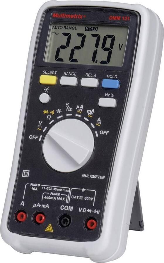 MULTIMETRIX DMM 121 Multimeter Digitaal CAT III 600 V Weergave (counts): 4000