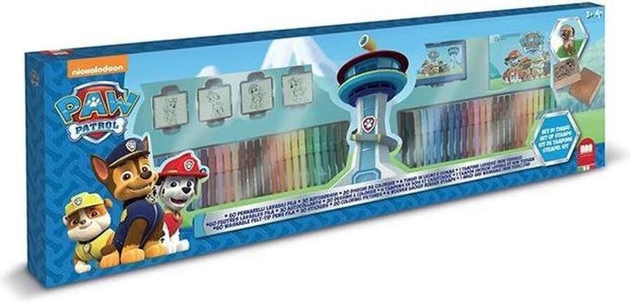 Multiprint Nickelodeon Paw Patrol 86cm doos 4 stempels + 60 stiften