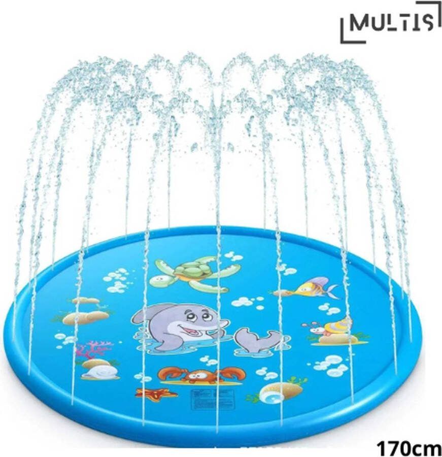 Multis Kinderzwembad Waterspeelmat Peuterbad Kinderen Opblaasbaar Water Splash Zwembad 170cm
