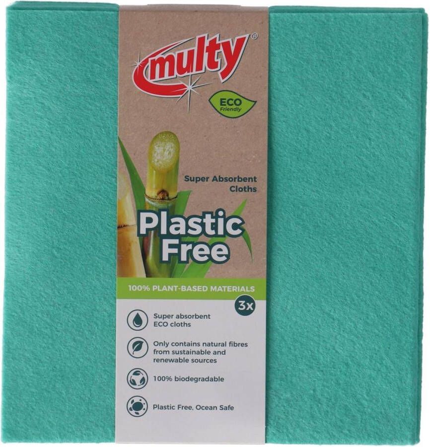 Multy Eco vriendelijke vaatdoeken 38x40cm 3-pack