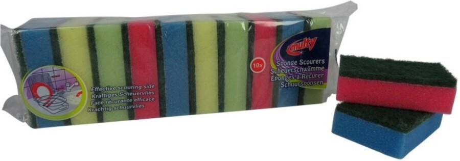 Multy Schuursponsjes (10 stuks) Schuurspons Schoonmaak