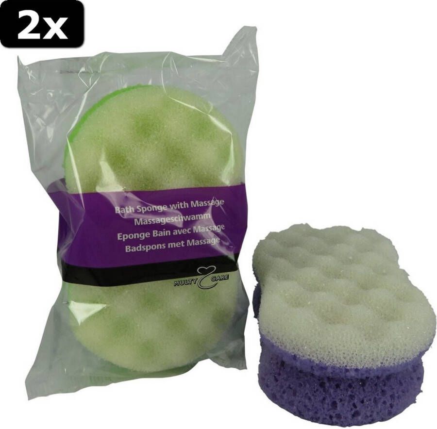 Multycare 2x Multy Badspons Met Massagezijde