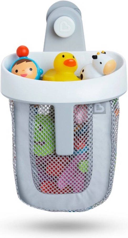Munchkin Super Scoop Badschep Makkelijk Badspeelgoed Opbergen! Sterke Zuignap Badkamer Organizer Grijs