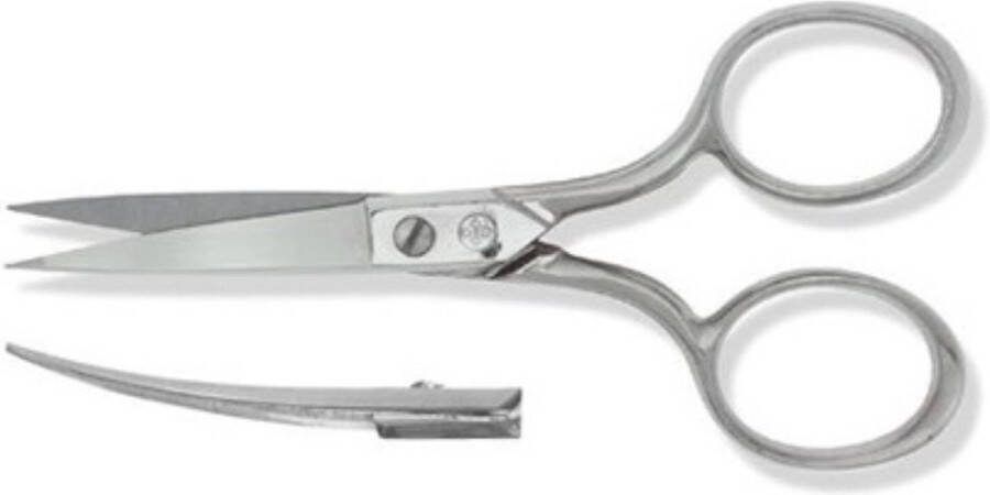 Mundial Gesmede Borduurschaar Gebogen 10 cm RVS Handgemaakt in Brazilië