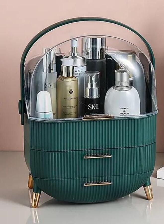 Muntel Make Up Organizer Sieraden Houder Opberdoos Groen