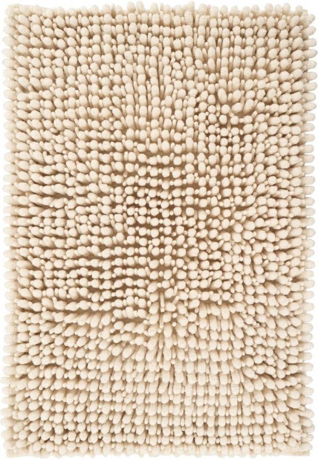 Muratap Tapijtenloods Fluffy Badmat Hoogpolig Soft Touch Creme- 40x60 CM