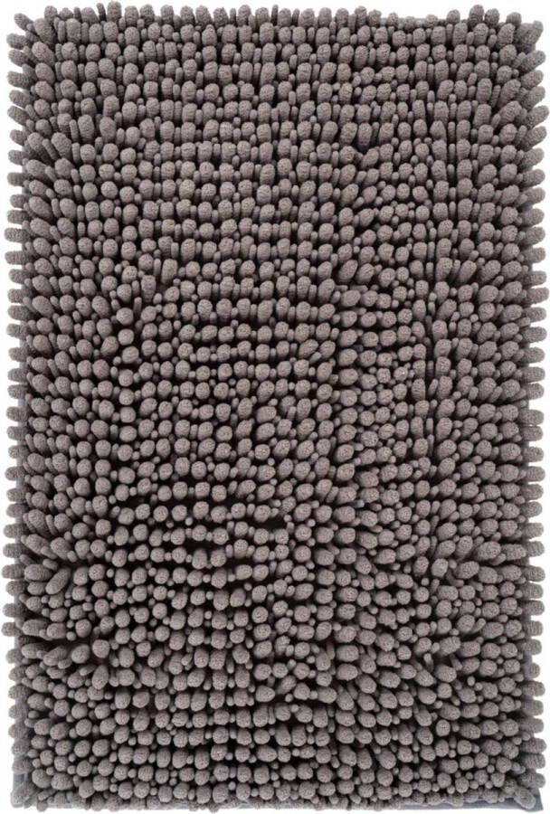 Muratap Tapijtenloods Fluffy Badmat Hoogpolig Soft Touch Grijs- 40x60 CM