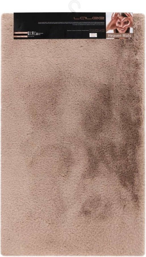 Muratap Tapijtenloods Heaven Vacht Badmat Hoogpolig Soft Touch Taupe- 40x60 CM