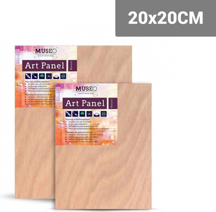 Museo Art Panel Naturel – Houten Schilderspaneel 20x20cm 30mm