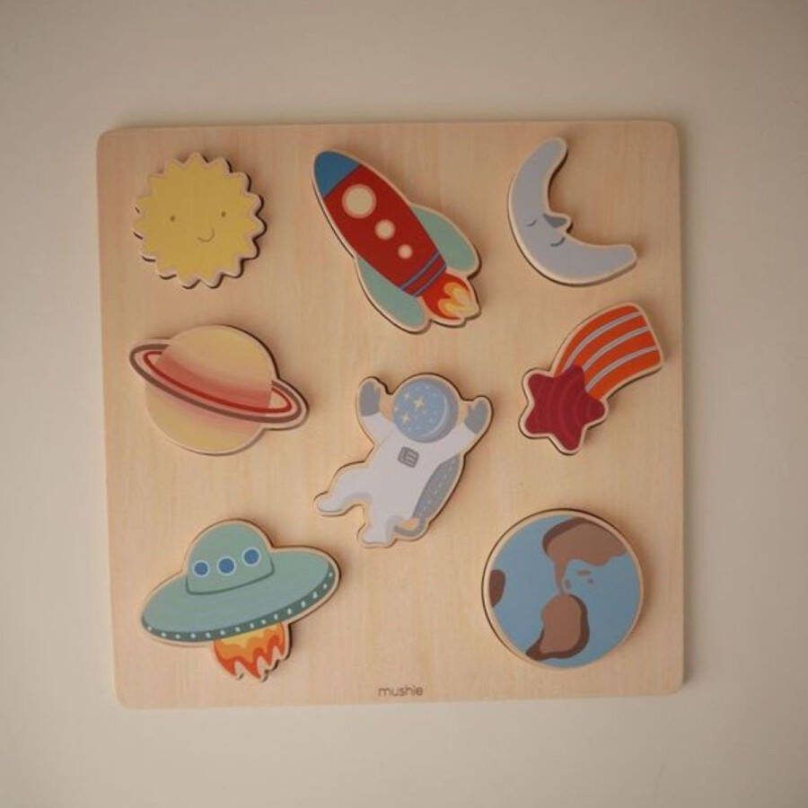 Mushie Houten Inlegpuzzel Space