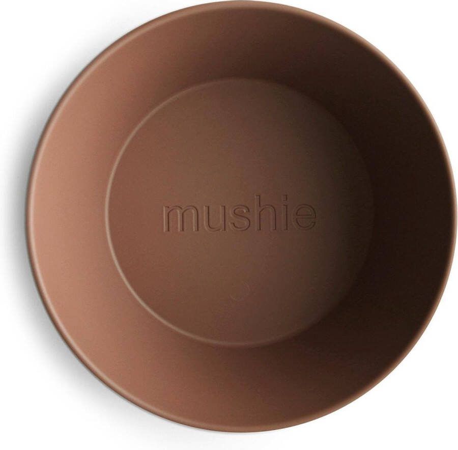 Mushie Kinderservies Kom Rond (Set van 2) Kommen Pale Daffodil