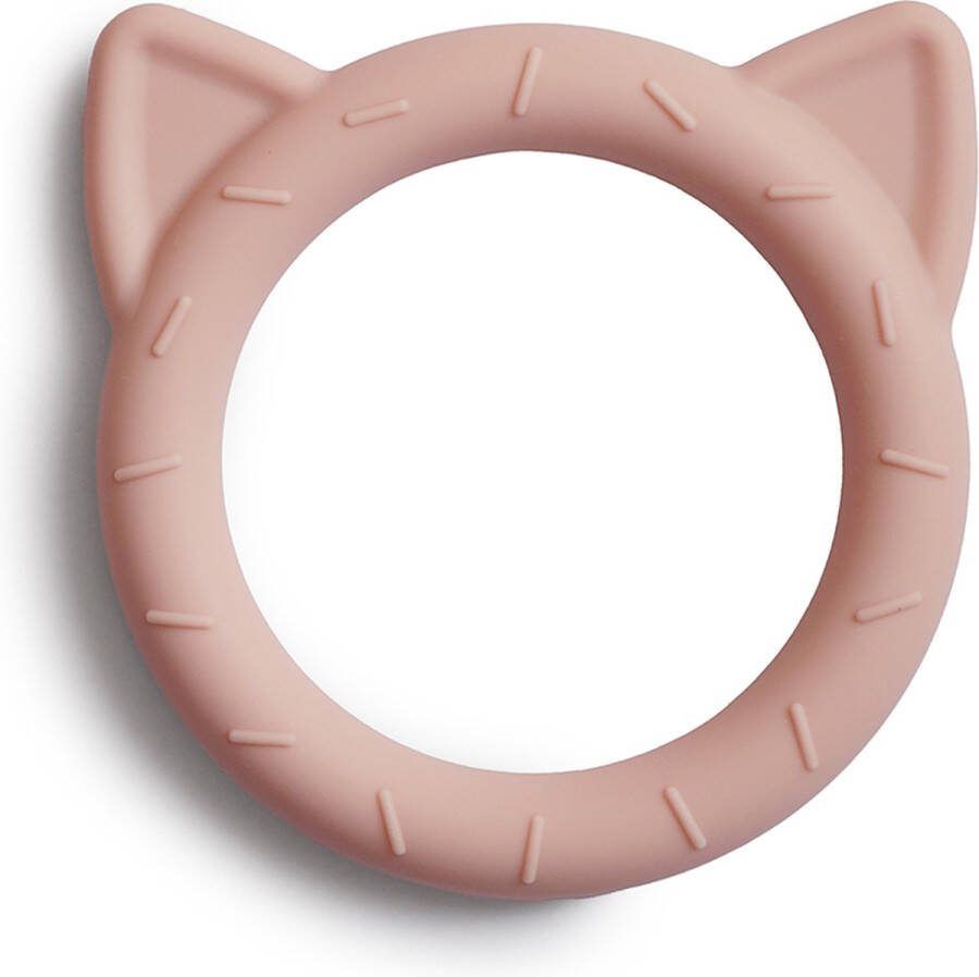 Mushie Teether Cat Blush