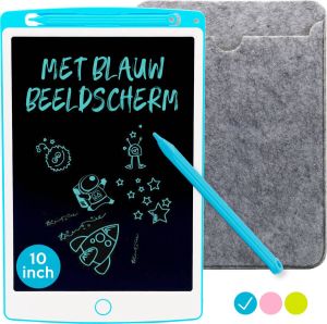 Must-Have for Kids LCD Tekentablet Kinderen Blauw 10 inch – Speelgoed Schrijfbord Tekenbord – Tekenen