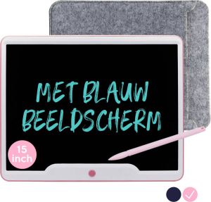 Must-Have for Kids LCD Tekentablet Kinderen Roze 15 inch Speelgoed Schrijfbord Tekenbord Tekenen