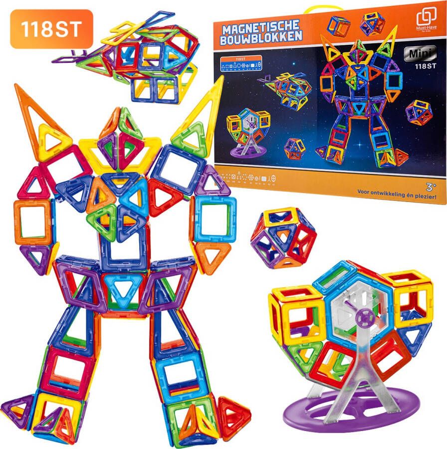 Must-Have for Kids Magnetische Bouwblokken 81 st. Magnetisch Bouwspeelgoed Magnetische Bouwstenen Speelgoed 4 Jaar 5 Jaar 6 Jaar 7 Jaar 8 Jaar 9 Jaar 10 Jaar Speelgoed Bouwen Bouwspeelgoed Magnetisch Speelgoed Bouwblokken Magneet Speelgoed