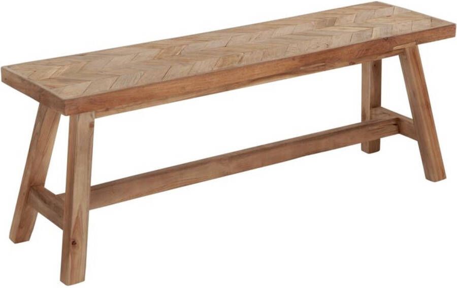 Must Living Bench Herringbone medium 45x120x32 cm recycled teakwood