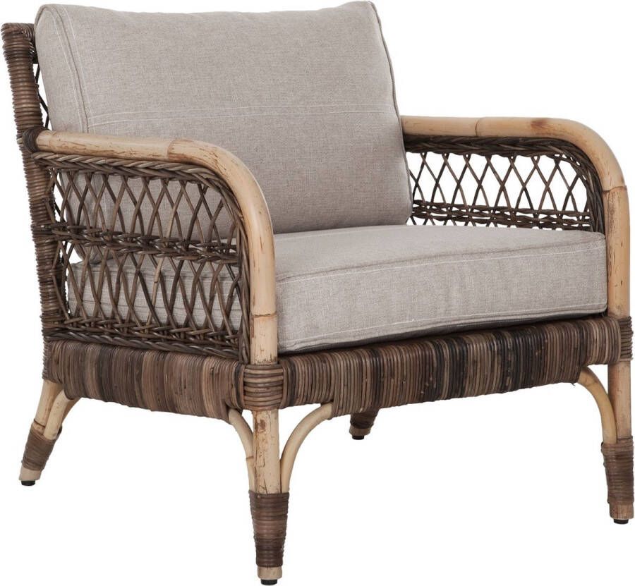 Must Living Lounge chair San Remo 76x70x85 cm Natural croco with cushions