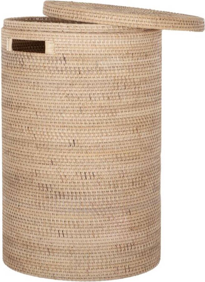 Must Living Laundry basket Flores round Natural 63xØ40 cm