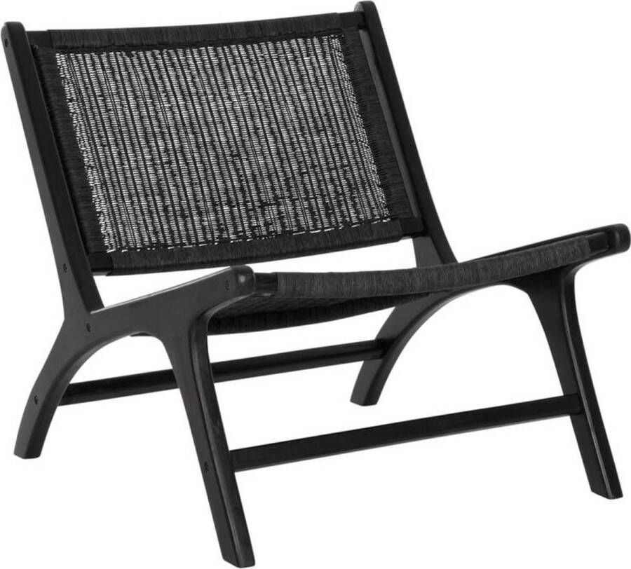 Must Living Lounge chair Lazy Loom Black 69x65x76 cm teakwood knock down