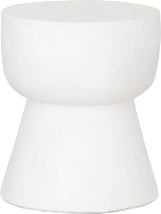 Must Living Stool Motto White Small 35xØ30 cm fiber cement white