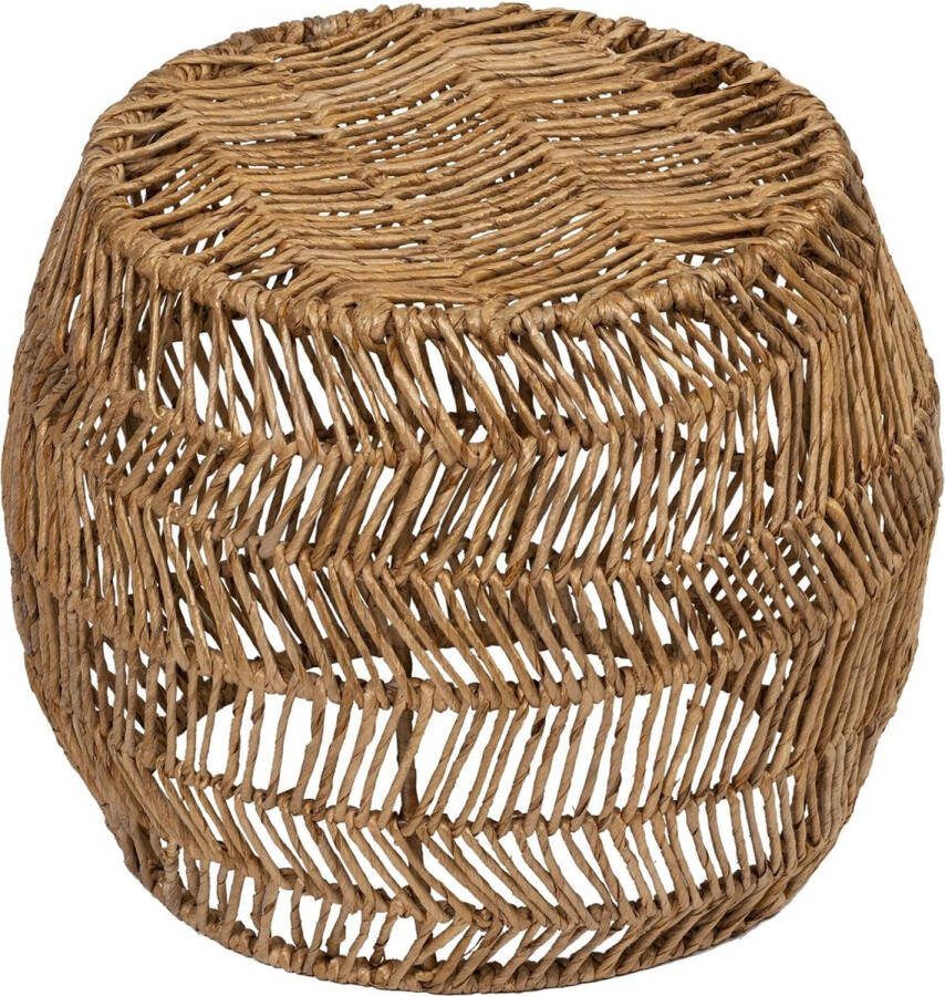 MUST Living Ronde Bijzettafel Cala Gracio Abaca 44cm Naturel