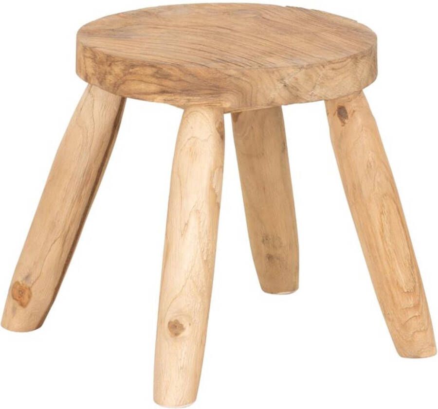 Must Living Stool Melia Natural 31xØ30 45 cm recycled teakwood with natural cracks