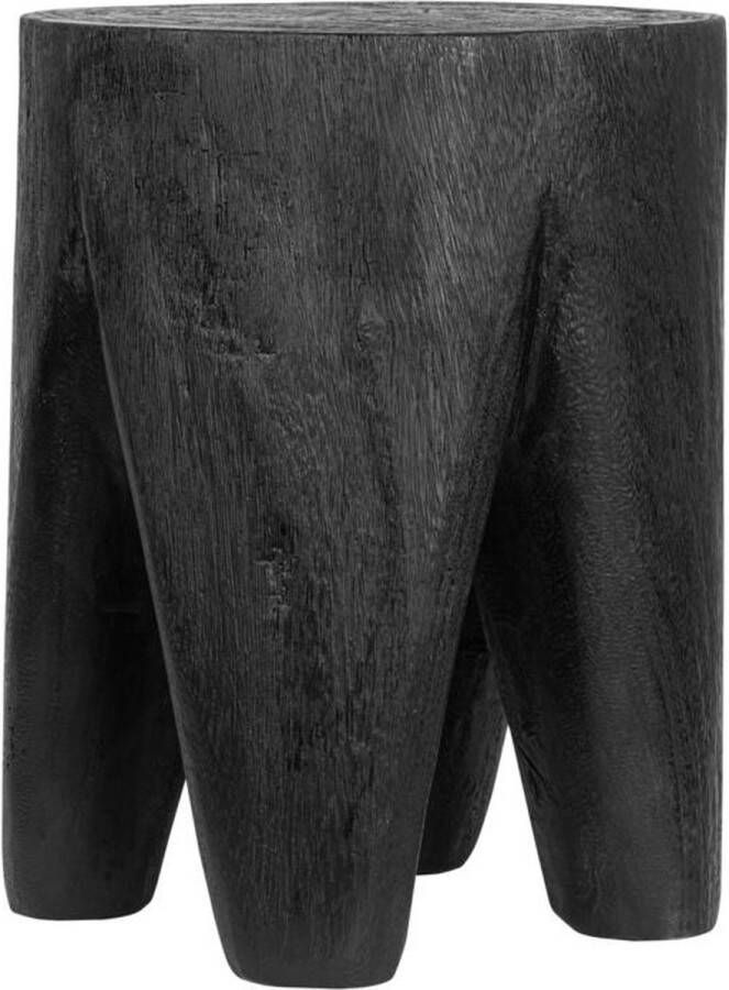 Must Living Stool Tooth 45xØ35 cm suar wood black with natural cracks