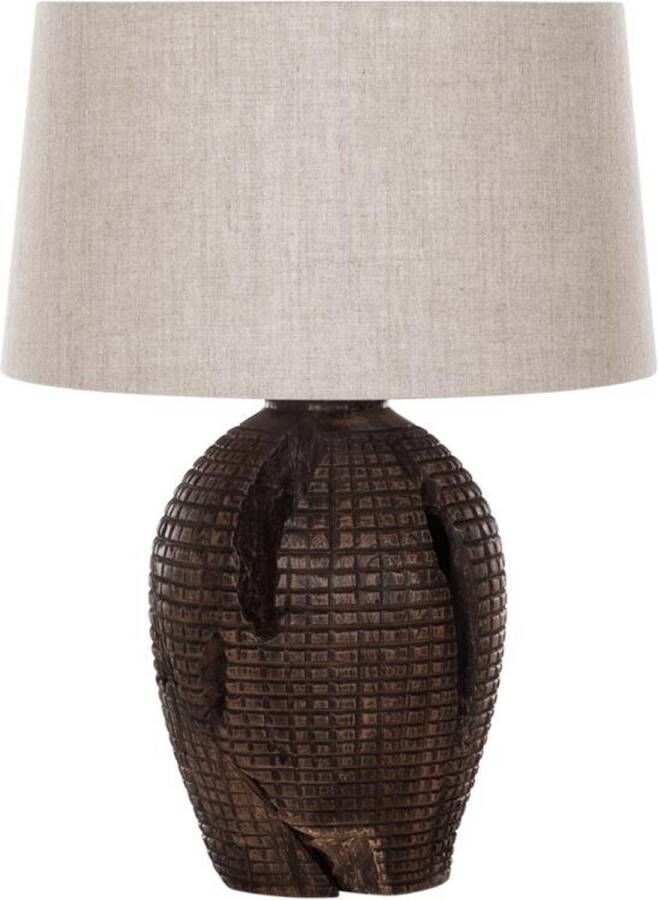 Must Living Table lamp Craft BLACK 62xØ45 cm linen natural shade