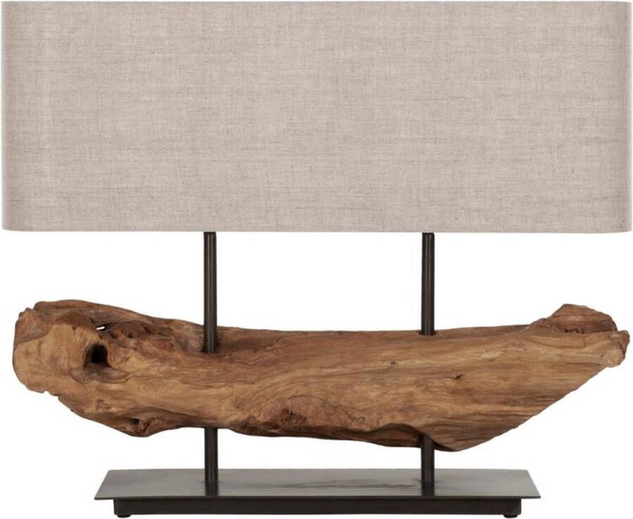 Must Living Table lamp Log Erosion 58x70x28 cm linen natural shade