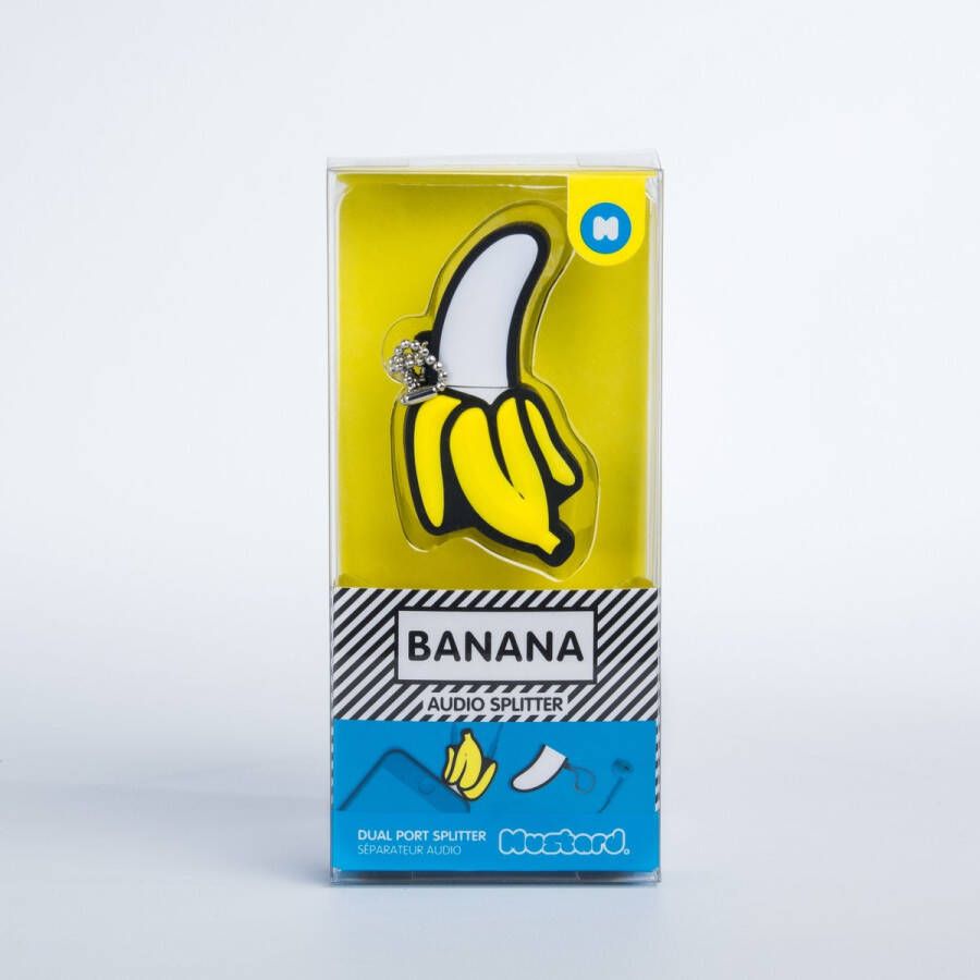 Mustard Banana Audio Splitter Banana shaped earphone splitter