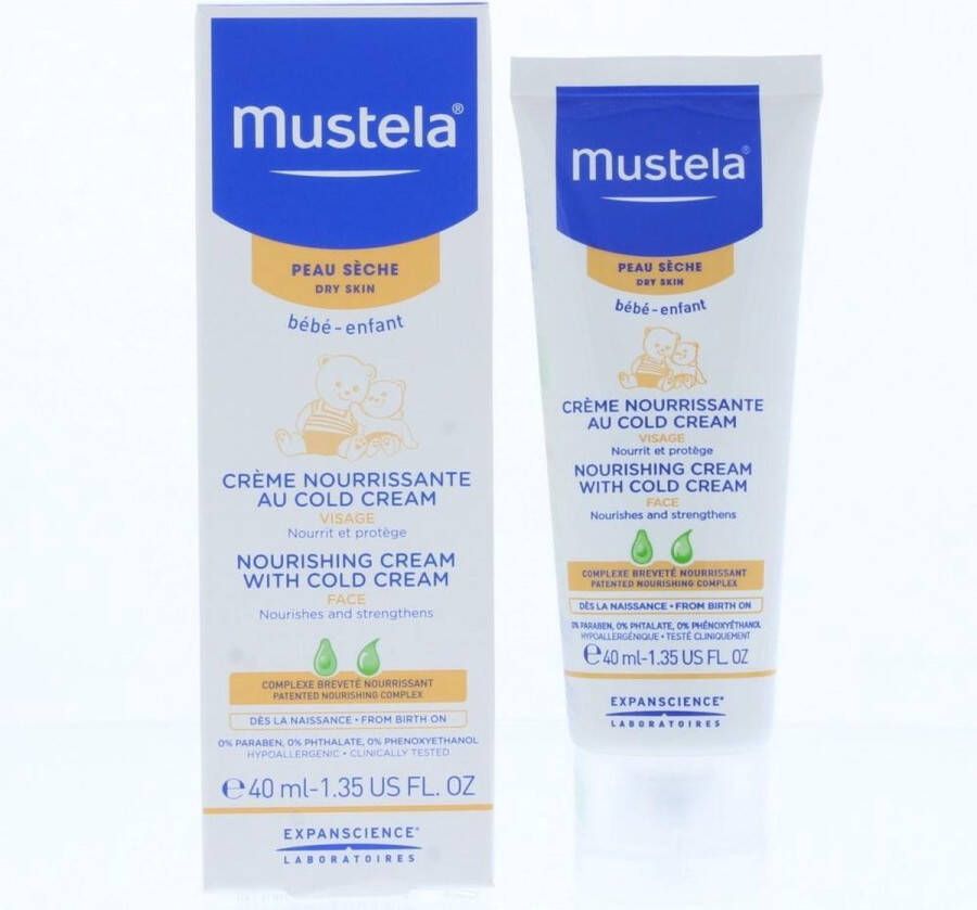 Mustela Bébé-Enfant Nourishing Face Cream with Cold Cream 40ml Trockene Haut