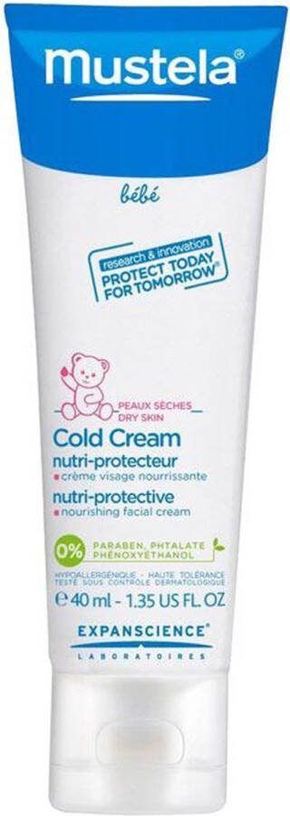 Mustela Voedende Gezichtscrème Cold Cream Kinderen Baby's (40 ml)