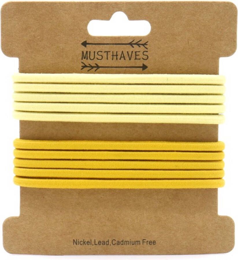 MustHaves Basic haar elastiekjes Geel