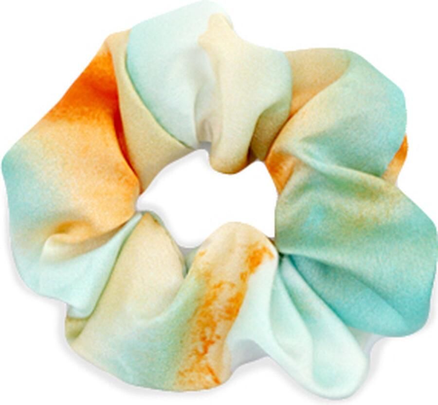MustHaves Scrunchie Haarelastiek Tie Dye Blauw Oranje