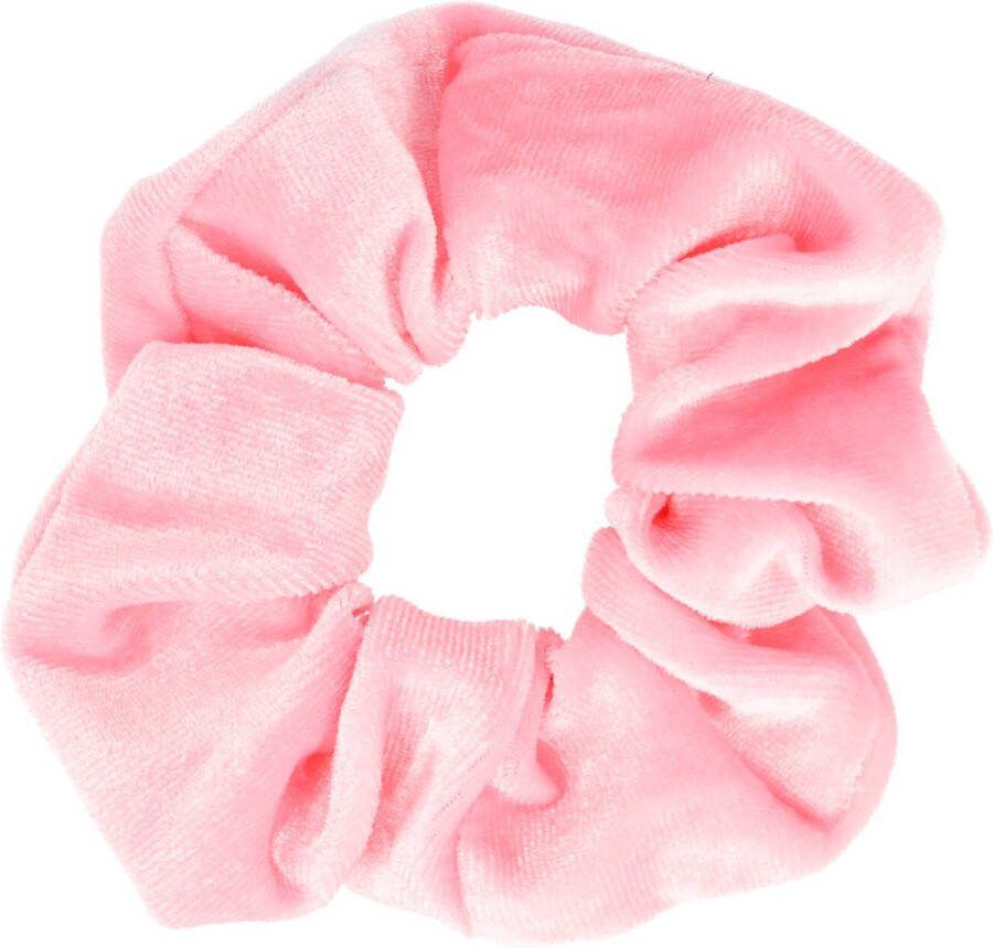 MustHaves Scrunchie Haarelastiek Velvet Roze Haar Krinkel Elastiek