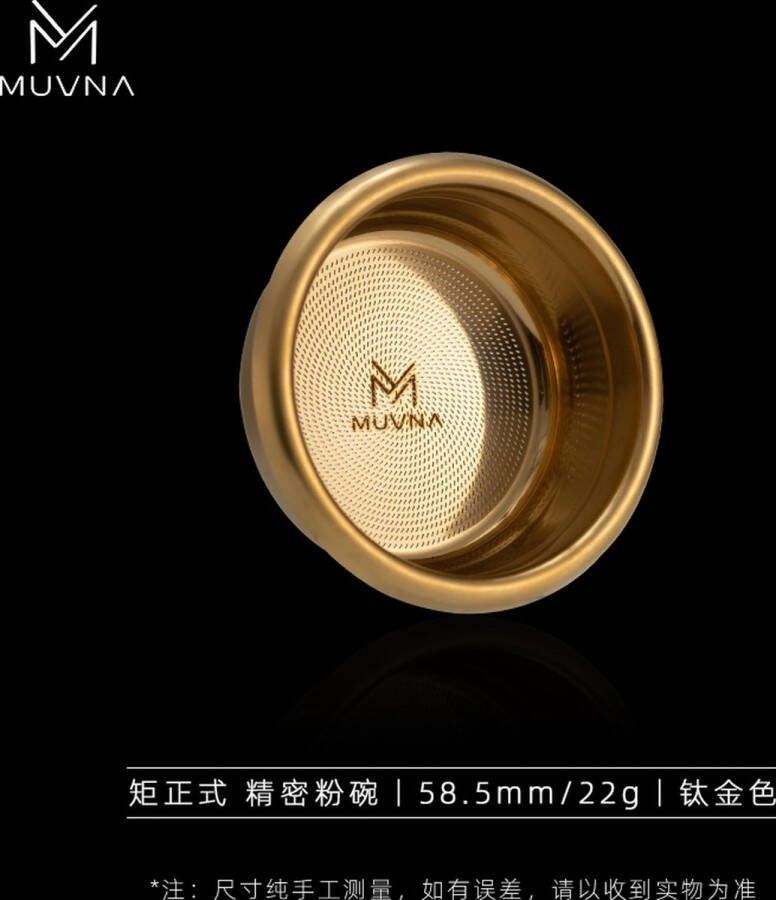 MUVNA Koffiefilter Matrix Titanium gold 58mm 22g