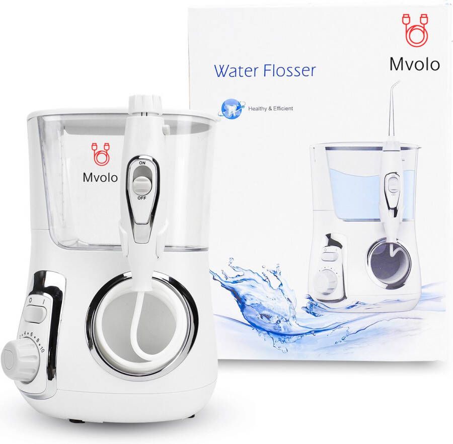 MVOLO Waterflosser – Mondverzorging Elektrische Flosser Gebitsreiniging Gevoelige Tanden Preventieve Tandheelkunde Elektrische Flosser Incl. 4 Opzetstukken