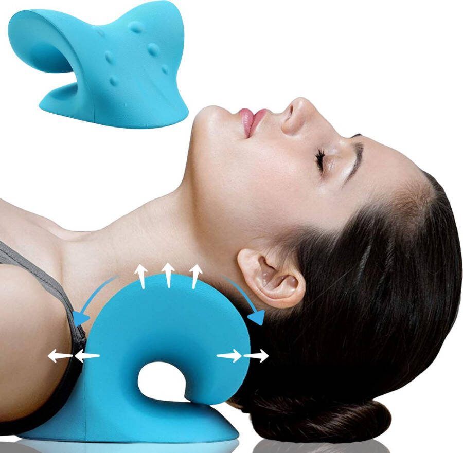 MW Nekstretcher Neck Releaser Nekmassage Apparaat Massagekussen Nek Rugstretcher Nek Tractie Apparaat Voor Nek- en Rugklachten