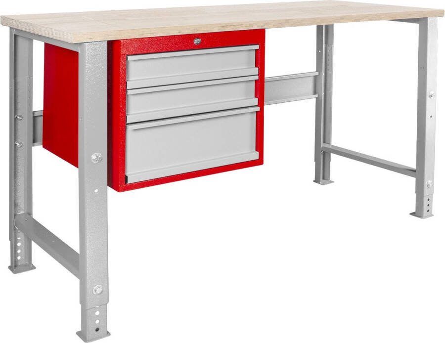MW Tools Modulaire werkbank Rubberwood met ladekast 3L 1500 mm MOD155R