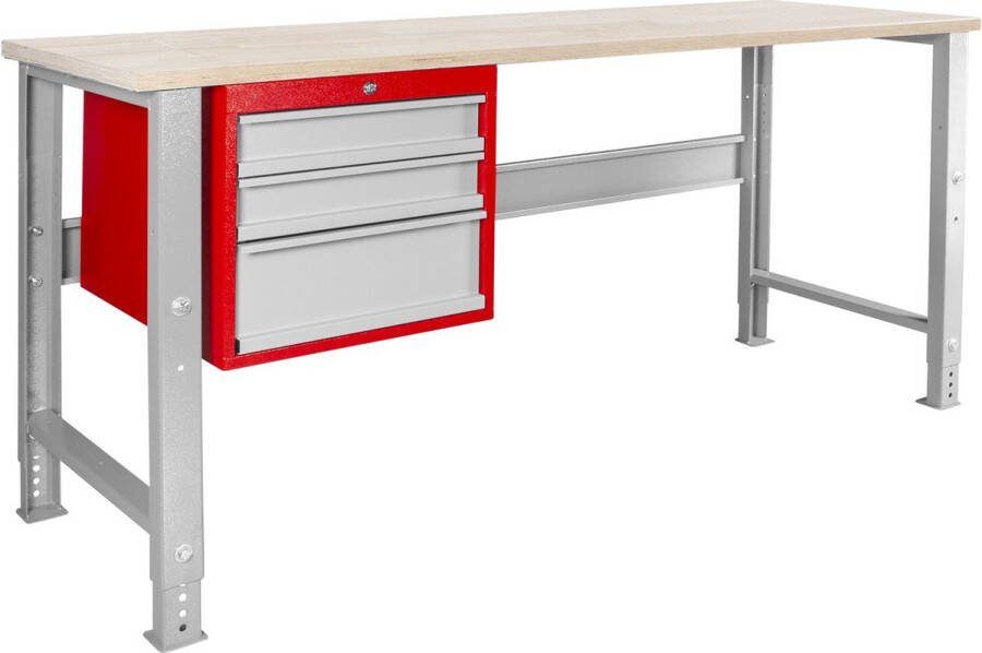 MW Tools Modulaire werkbank Rubberwood met ladekast 3L 2000 mm MOD205R