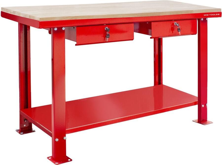 MW Tools Werkbank 150 cm met MDF werkblad en 2 lades DER1500W