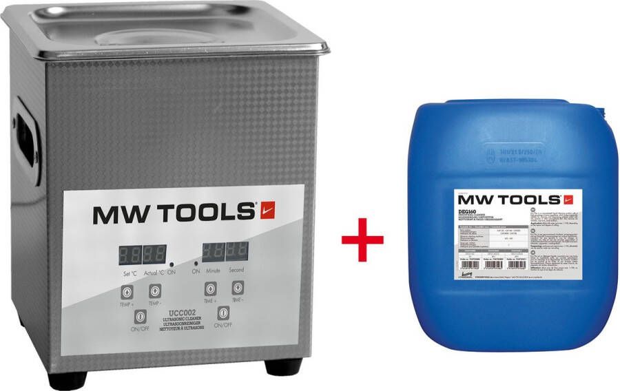 MW Tools Pack ultrasoonreiniger UCC002+ECOPLUS5 UCC002PACK