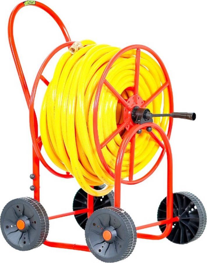 MW Tools Set slangenwagen 3 4 staal poederlak met waterslang Tricotop 50m MW-Tools HS34PW