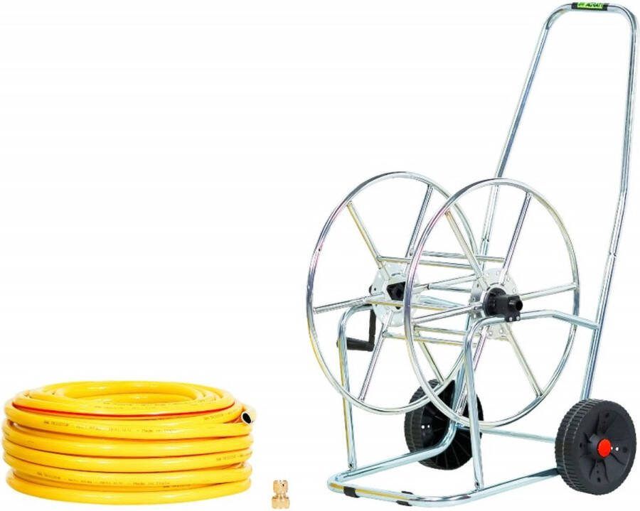 MW Tools Set slangenwagen 3 4 verzinkt staal met waterslang Tricotop 50m MW-Tools HS34V